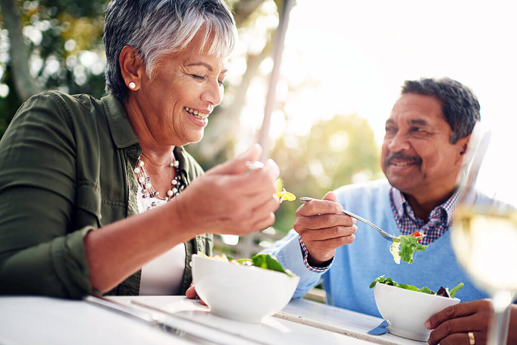 Couple Eating Salads